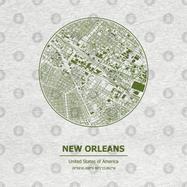 New Orleans city map coordinates by SerenityByAlex